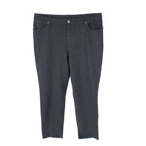 Chicos Pants Womens 16 Size 3 Ponte Slim Stretch Dress Knit Gray Pockets